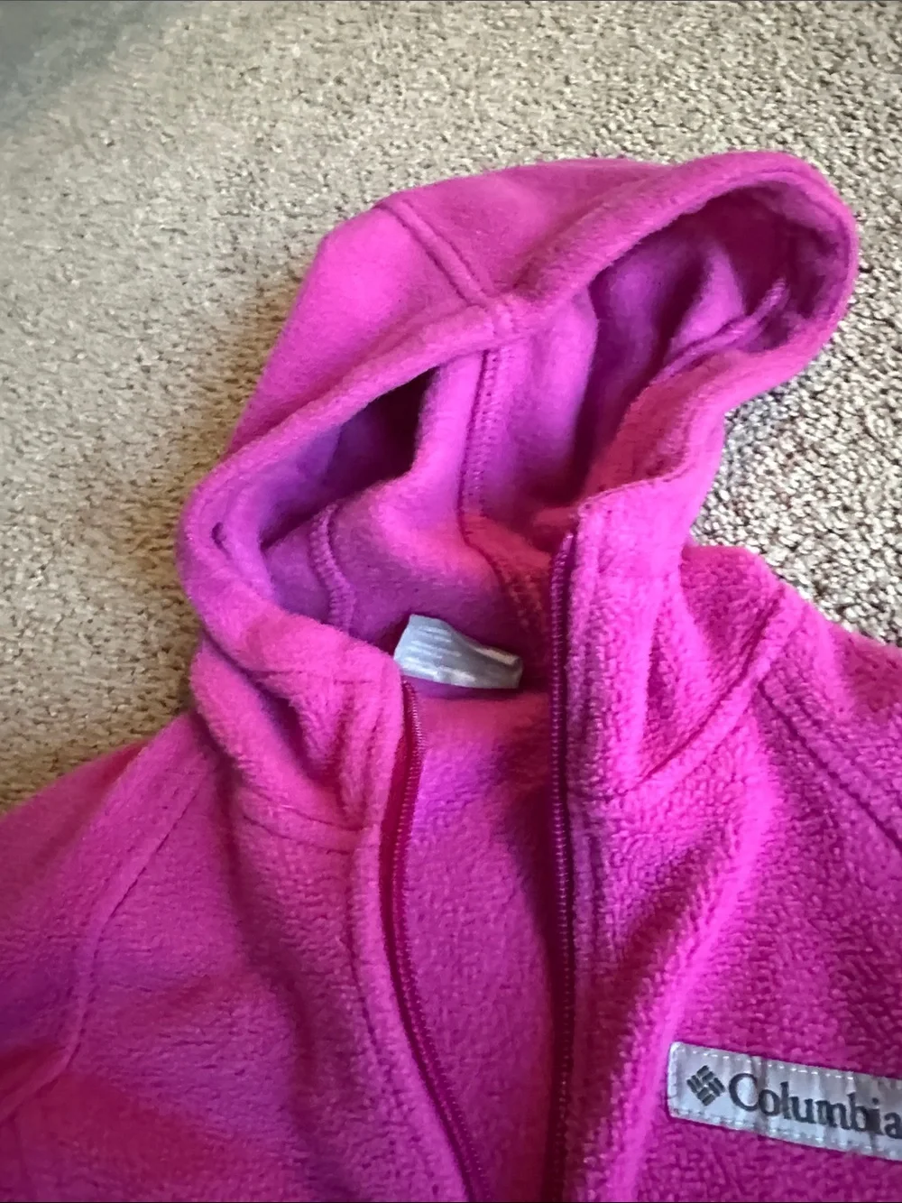 Columbia Magenta Hooded Fleece Jacket